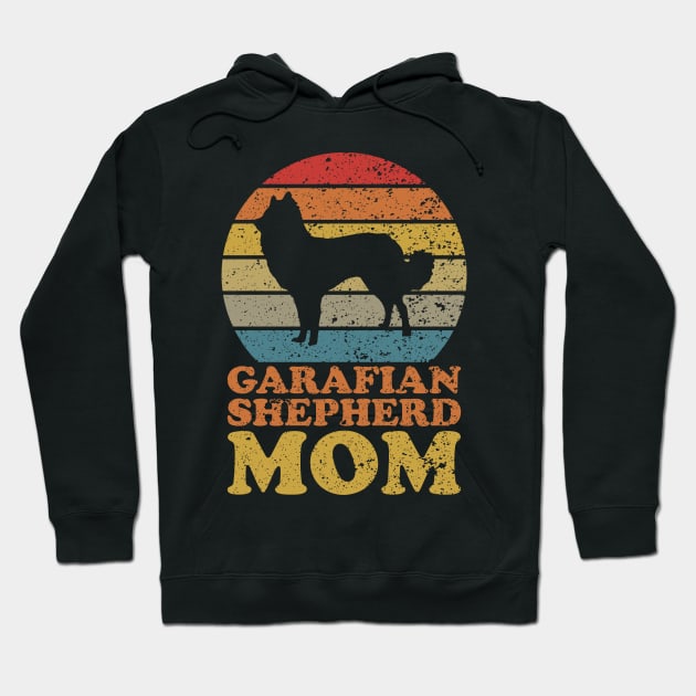 Retro Sunset Garafian Shepherd Dog Mom Hoodie by AmazingDesigns